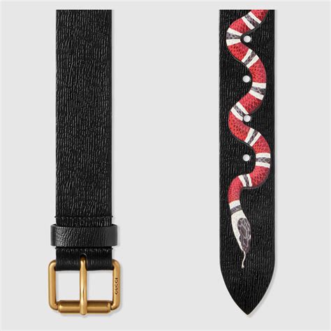 gucci leather belt with kingsnake on|Gucci belt men's size 30.